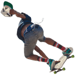 Skateboarder Flying
