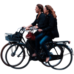 Two Women on Bikes
